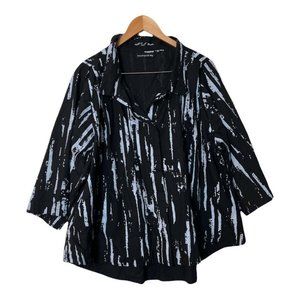 Snapdragon & Twig Black Blouse Shirt Top XXL